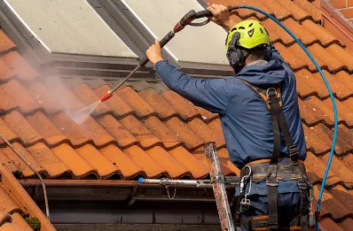 Démoussage et hydrofuge de toiture à Villecomtal